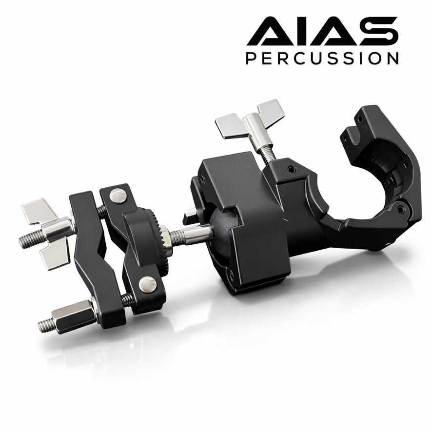 AIAS Rotating Drum Rack Clamp Adjustable Ball Joint Mount For 1.5 Inch Tubing
