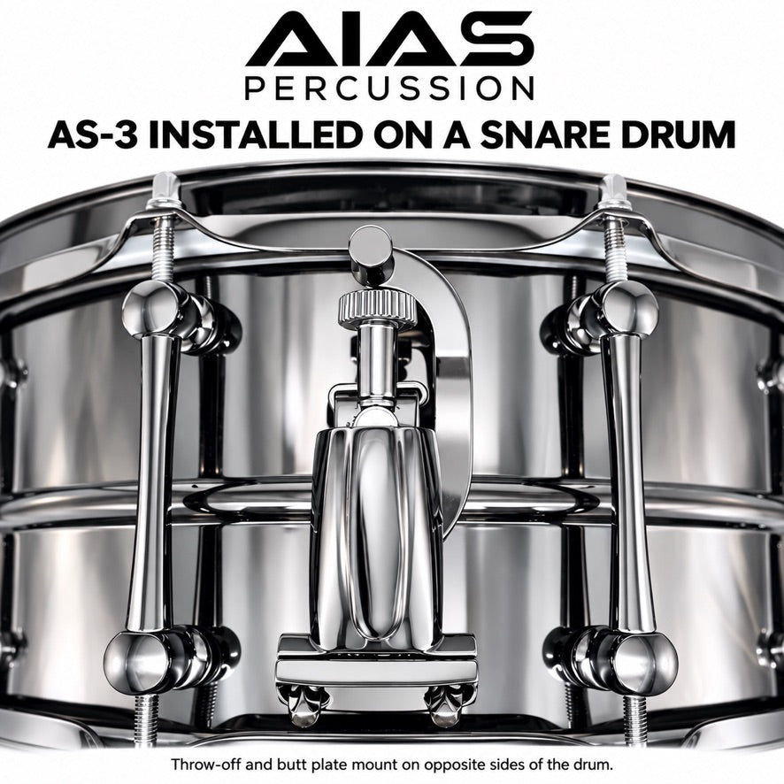 AIAS Snare Strainer and Butt Plate Pack - Chrome AS-3