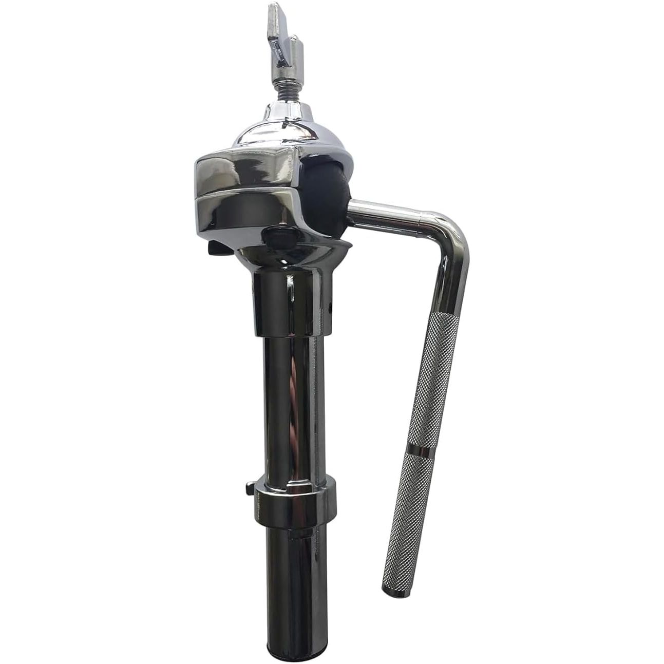 AIAS Tom Mounting Arm 10.5mm L Rod, Chrome Alloy Steel with Ball Joint, Adjustable Angle and Secure Drum Positioning