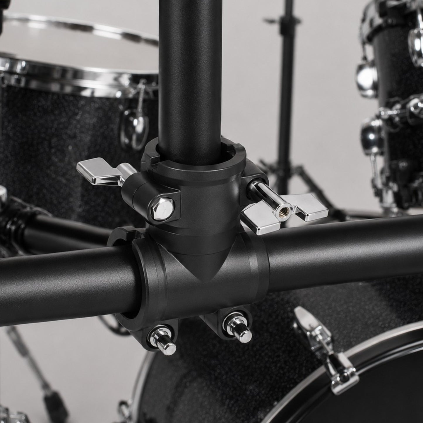 AIAS Drum Rack T Clamp (Black) 1.5 Inch 90 Degree Connector for Percussion Mounting System