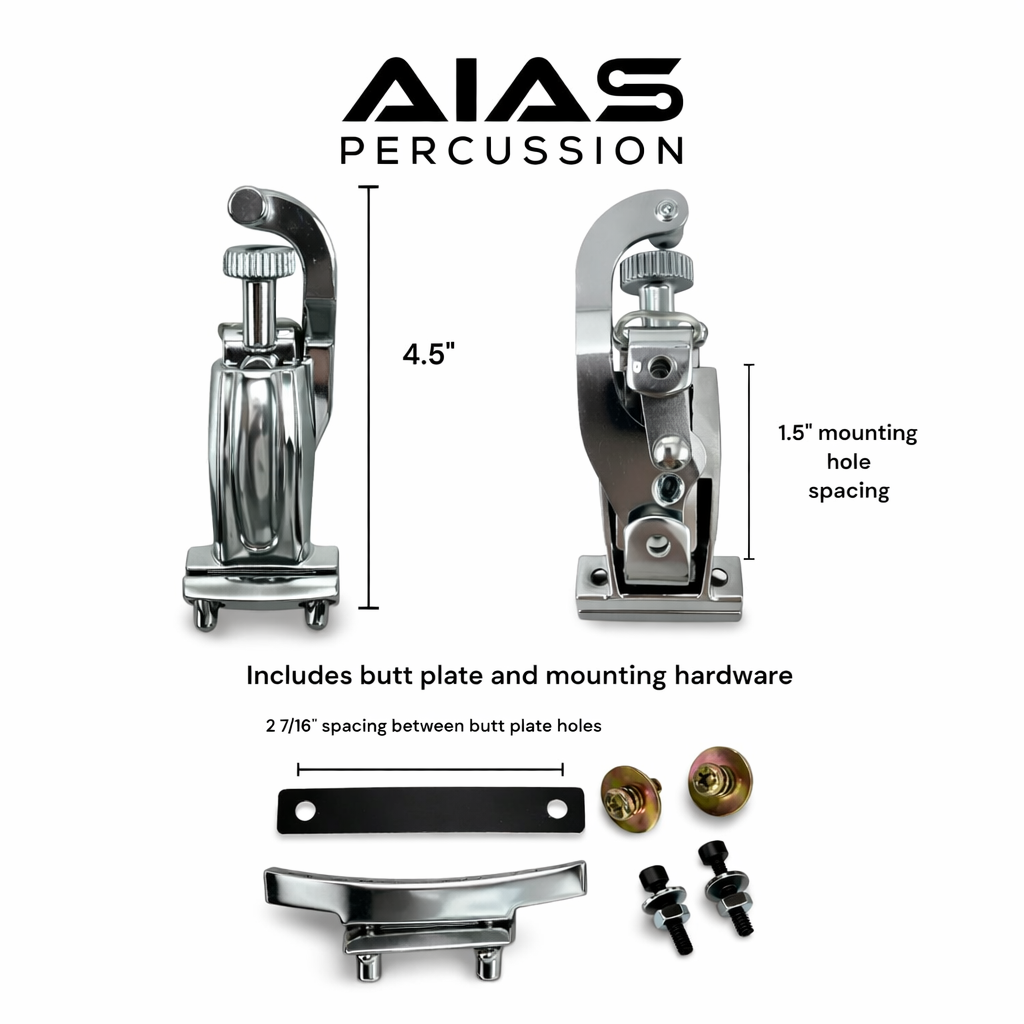 AIAS Snare Strainer and Butt Plate Pack - Chrome AS-3