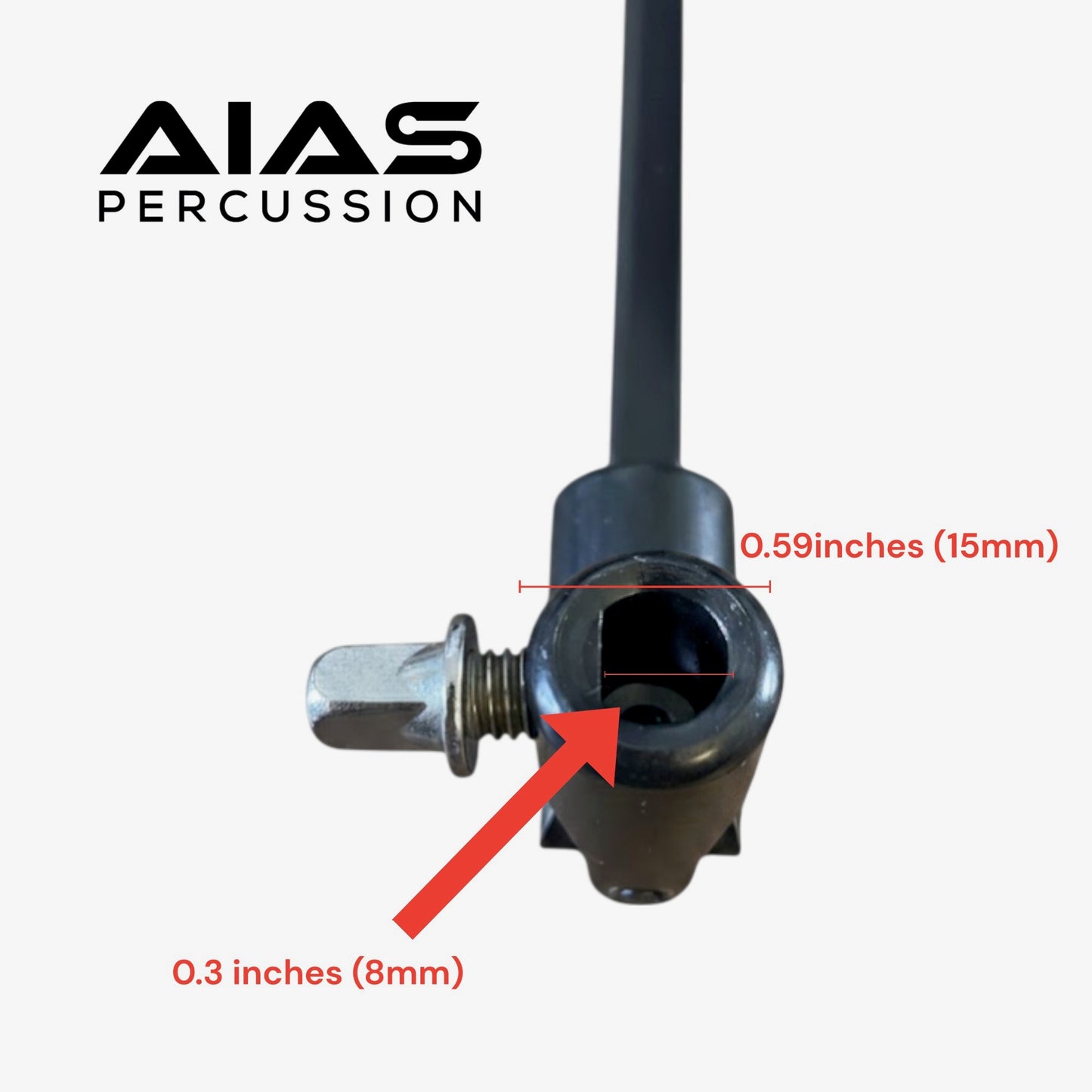 AIAS Percussion Universal Double Bass Drum Pedal Drive Shaft – Heavy Duty Replacement with Dual U-Joints