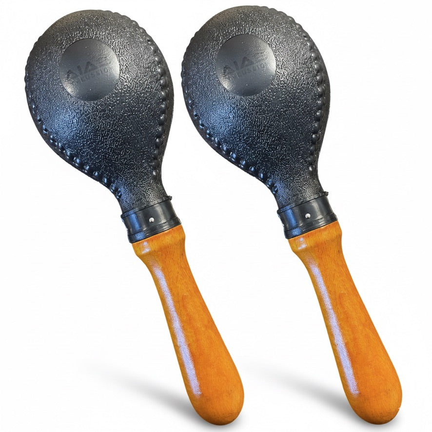 AIAS Wood Handle Maracas, Balanced Percussion Shakers for Latin Music, Bands, Musicians & Music Education