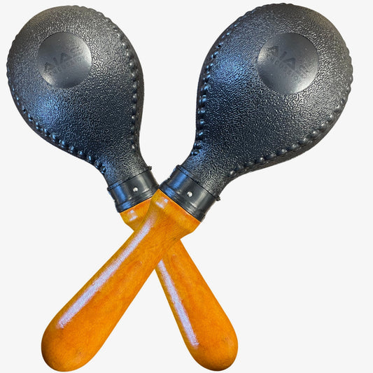 AIAS Wood Handle Maracas, Balanced Percussion Shakers for Latin Music, Bands, Musicians & Music Education