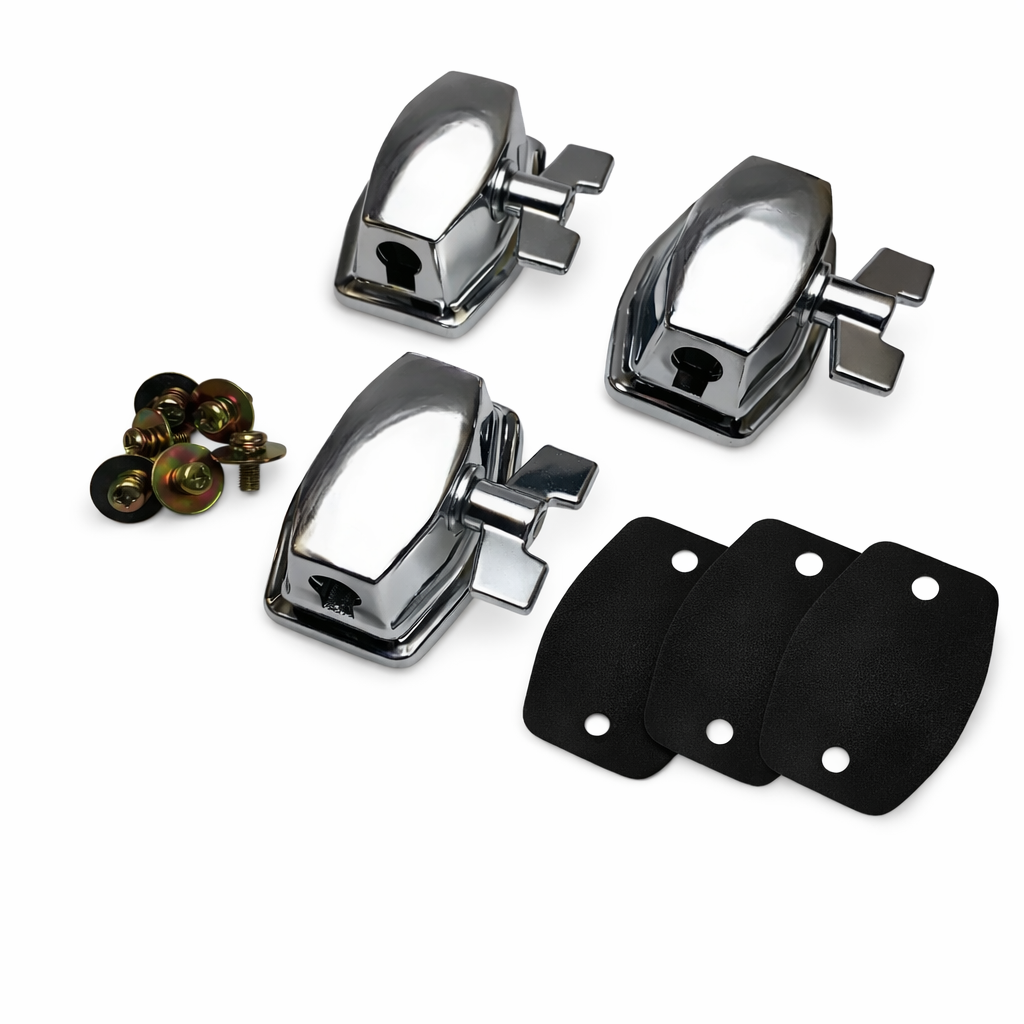 ROSS Percussion Tom/Floor Tom Leg Mount Bracket (3 Pack, Chrome)