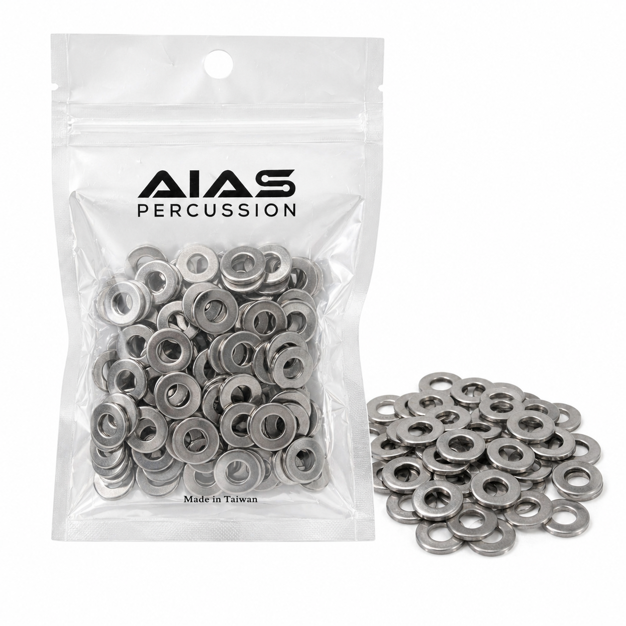 AIAS Steel Tension Rod Washers for Drums – 100 Pack – Fits Standard 7/32" & 6mm Tension Rods – Durable Drum Hardware Replacement for Snare, Tom & Bass Drums