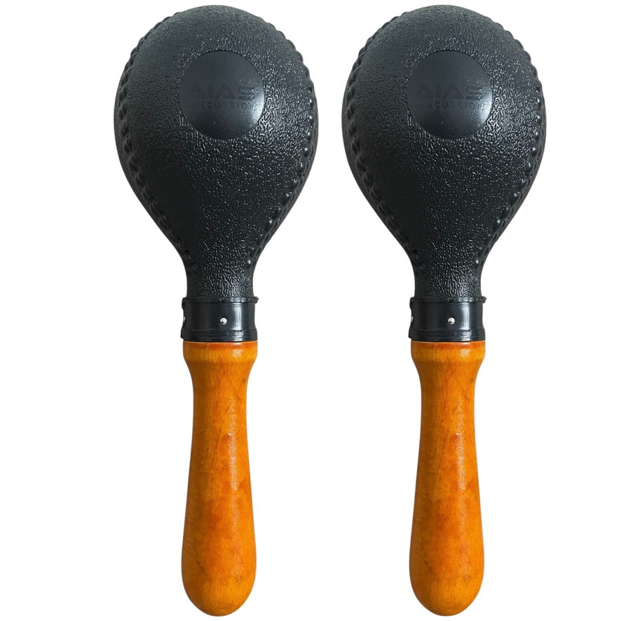 AIAS Wood Handle Maracas, Balanced Percussion Shakers for Latin Music, Bands, Musicians & Music Education