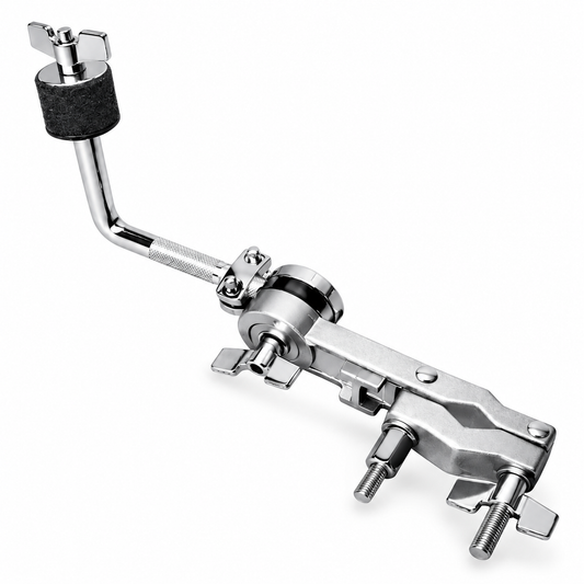 AIAS Splash Cymbal Mount Clamp for Drums, Adjustable Cymbal Holder with Rotating 1/2-Inch L-Rod, 8mm Thread and Memory Lock, Fits 5/8–1  1/4 Inch Drum Hardware