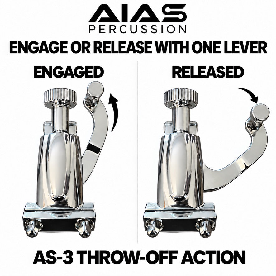 AIAS Snare Strainer and Butt Plate Pack - Chrome AS-3