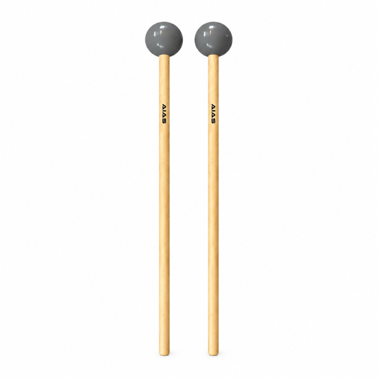 AIAS Percussion Rubber Head Mallet Sticks for Xylophone & Keyboard Percussion, Durable Rubber Mallets for Students, Bands, Practice & Performance