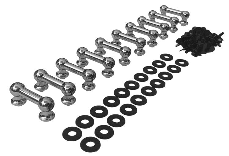 ROSS Percussion Double End Tube Drum Lugs  - Chrome - 10 Pack