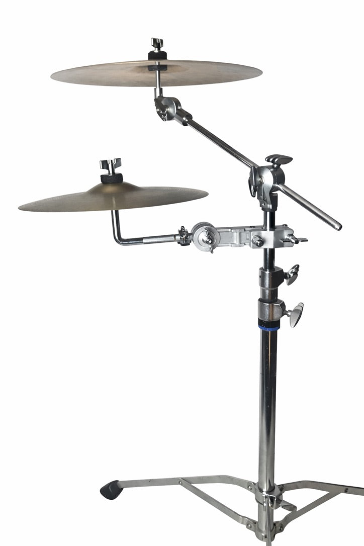 AIAS Splash Cymbal Mount Clamp for Drums – Adjustable Bell Cymbal Holder | Rotating Arm Fits 5/8″–1¼″ Hardware | Drum Rack Mount Percussion Accessory