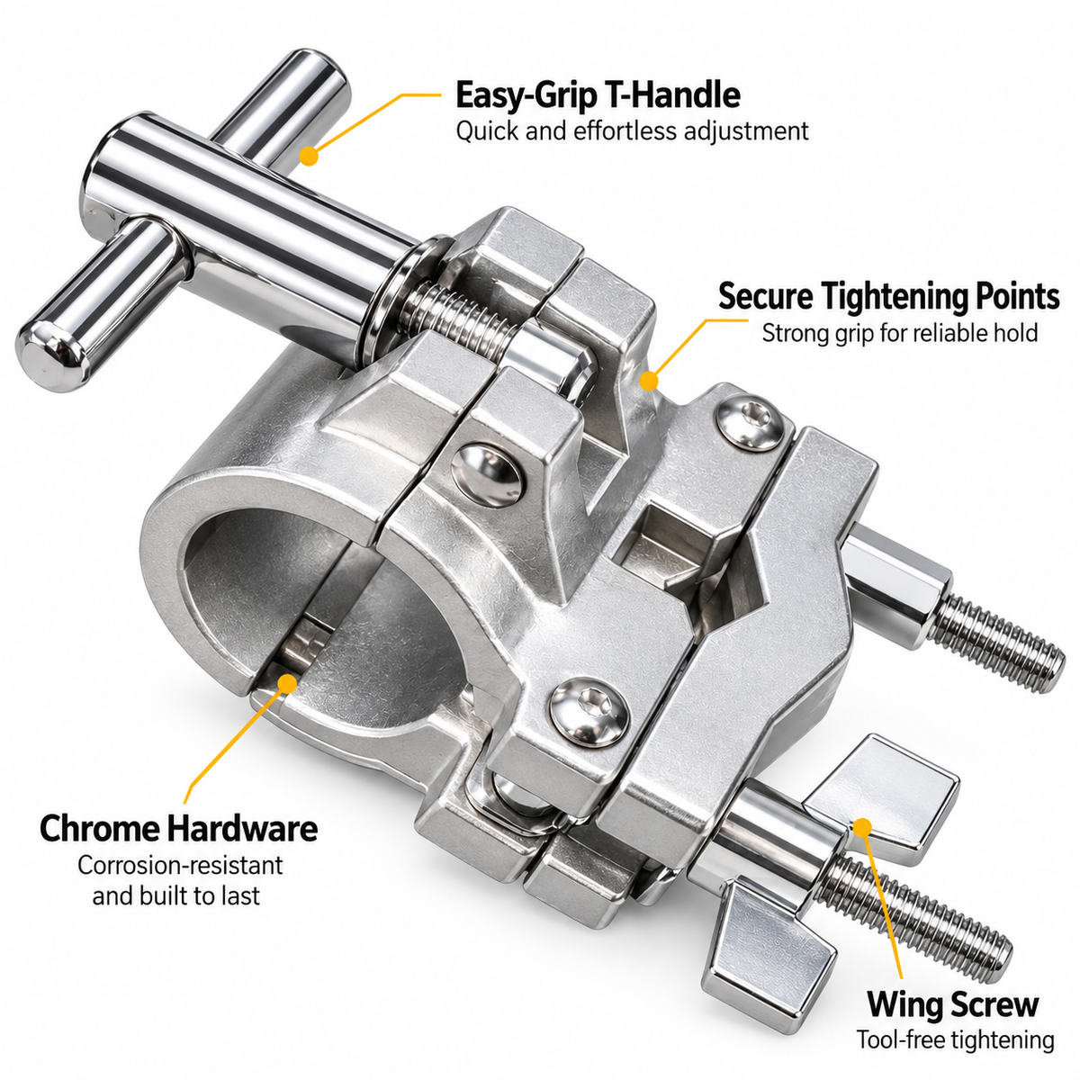 AIAS Drum Rack Multi Clamp - Silver