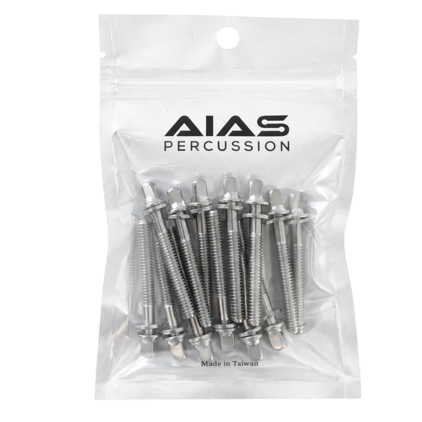 AIAS Chrome Plated Drum Tension Rods 12 Pack with Washers | Replacement Tuning Screws for Snare and Tom Drums