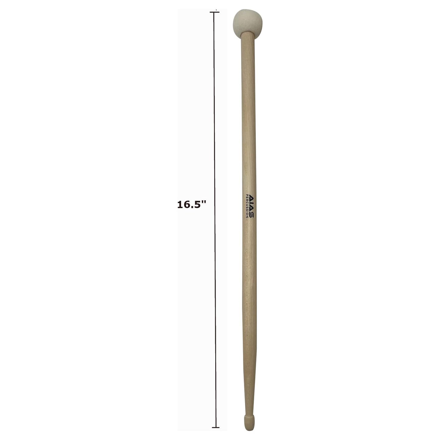 AIAS Timpani Mallet Drumsticks - Maple Shaft, 16 1/2" Length