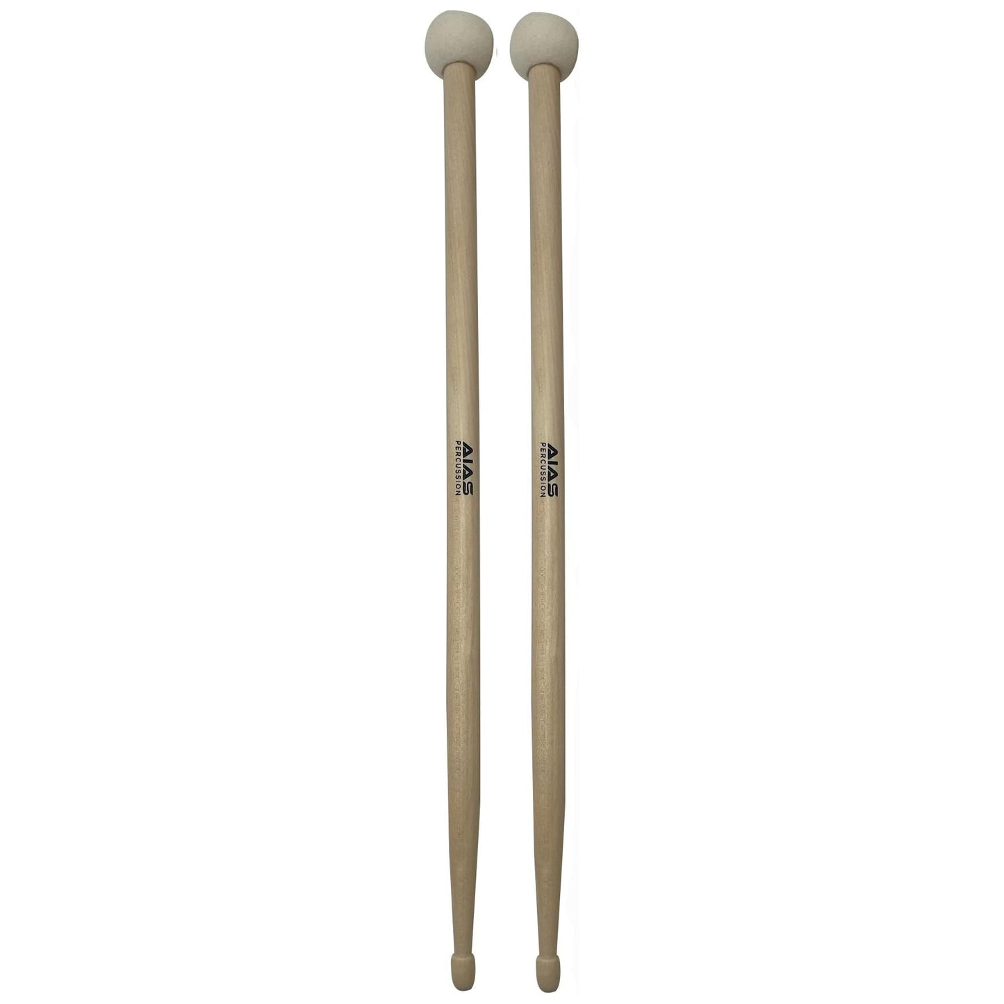 AIAS Timpani Mallet Drumsticks - Maple Shaft, 16 1/2" Length