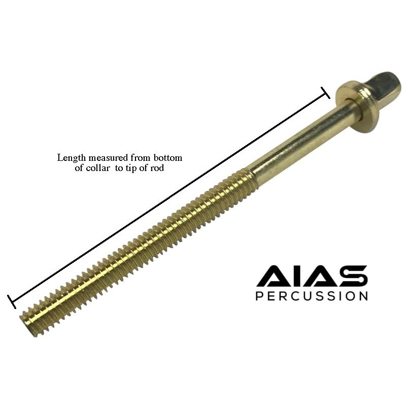 AIAS Brass Plated Tension Rods for Drums