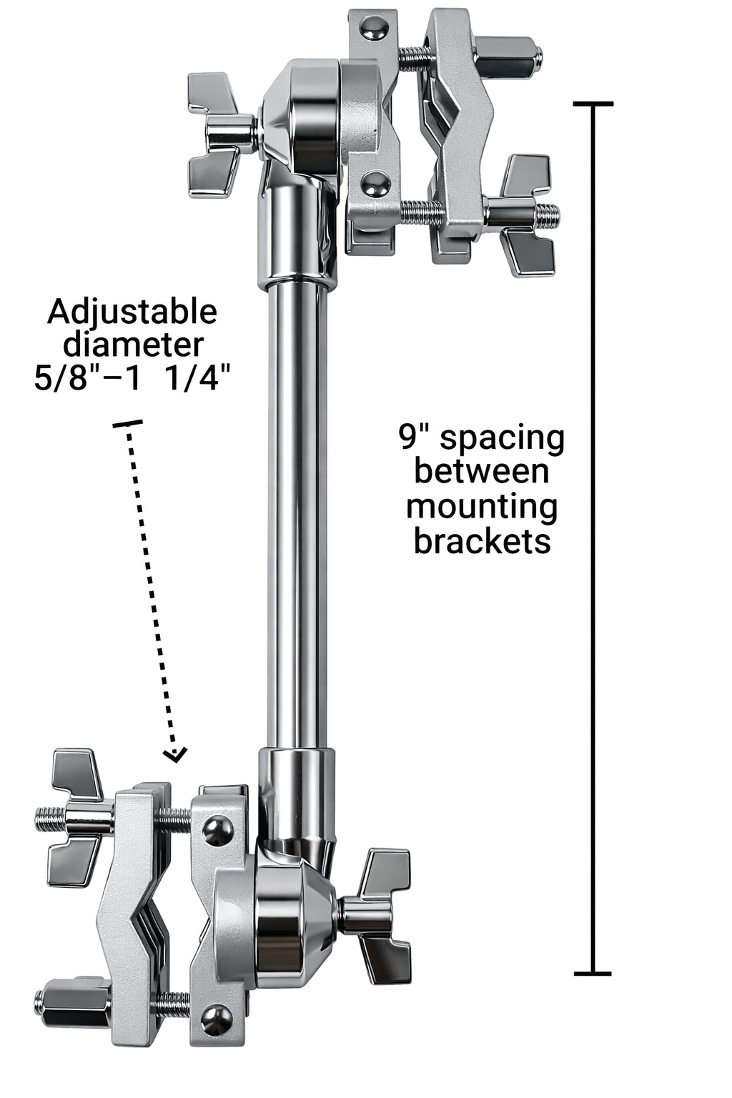 AIAS Rotating Multi Clamp – 360° Adjustable Drum Hardware Mount for Cymbal Arms, Drum Modules, Electronic Pads & Percussion Accessories