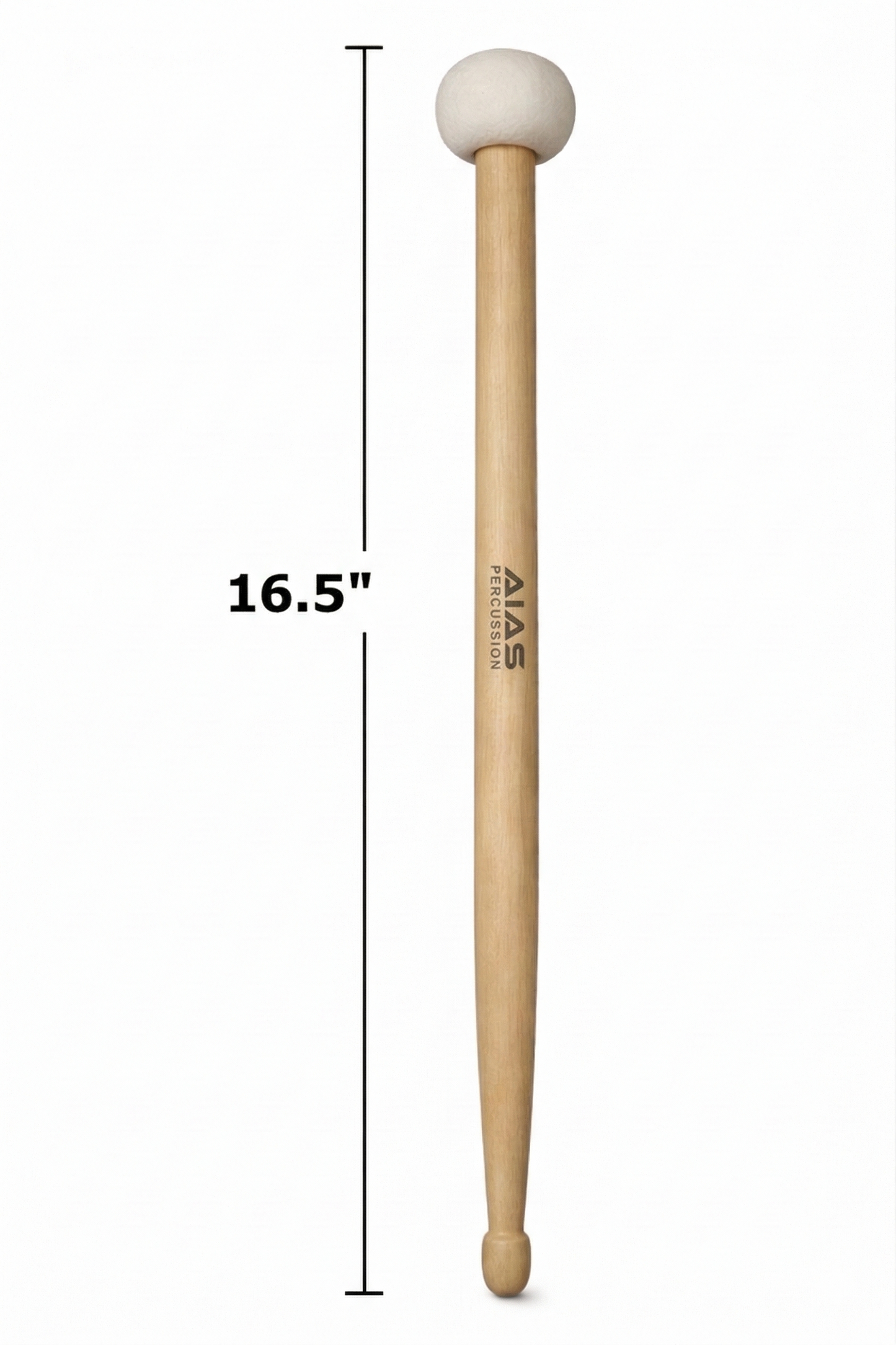 AIAS Timpani Mallet Drumsticks - Maple Shaft, 16 1/2" Length