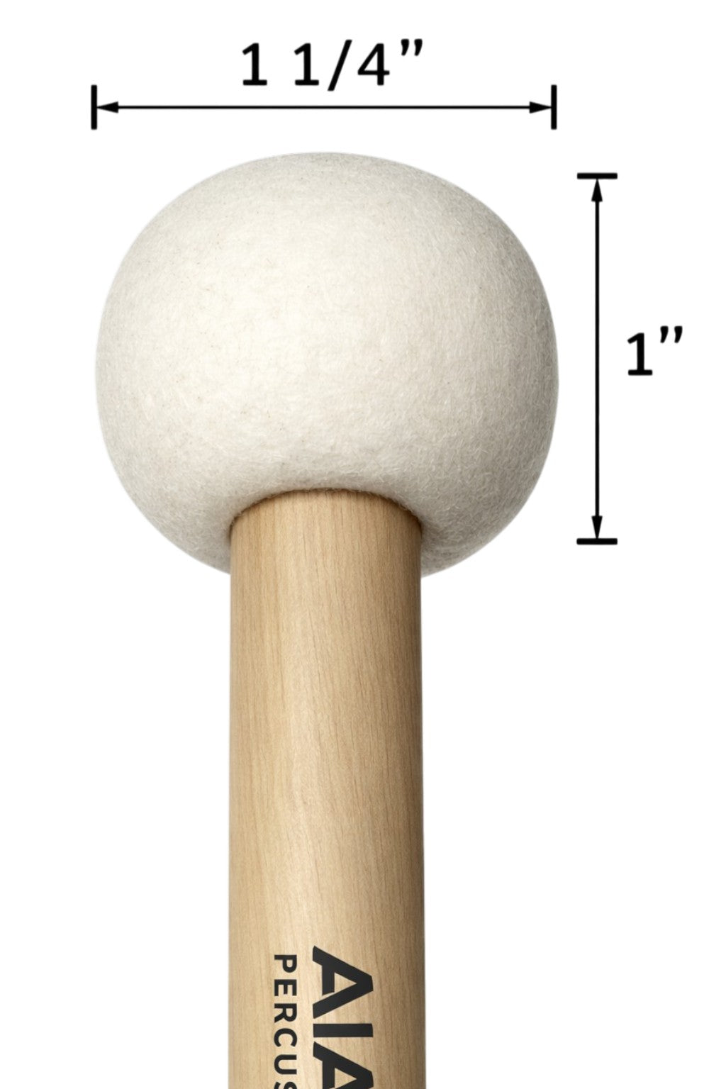 AIAS Timpani Mallet Drumsticks - Maple Shaft, 16 1/2" Length