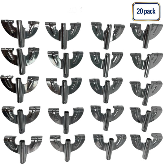 AIAS Vintage Butterfly Bass Drum Claws – 20 Pack Chrome Drum Claw Hooks for Kick Drum Hoops, Acoustic Drum Hardware, Fits Standard & T-Style Tension Rods