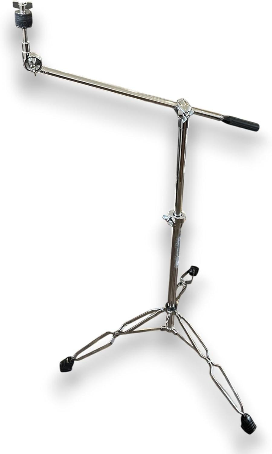 AIAS Heavy Duty Boom Cymbal Stand with Double-Braced Legs, Adjustable Counterweight Arm, Pro Drum Hardware