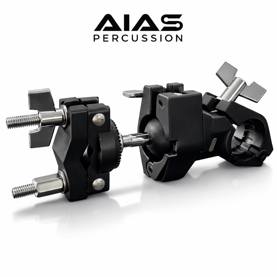 AIAS Rotating Drum Rack Clamp Adjustable Ball Joint Mount For 1.5 Inch Tubing