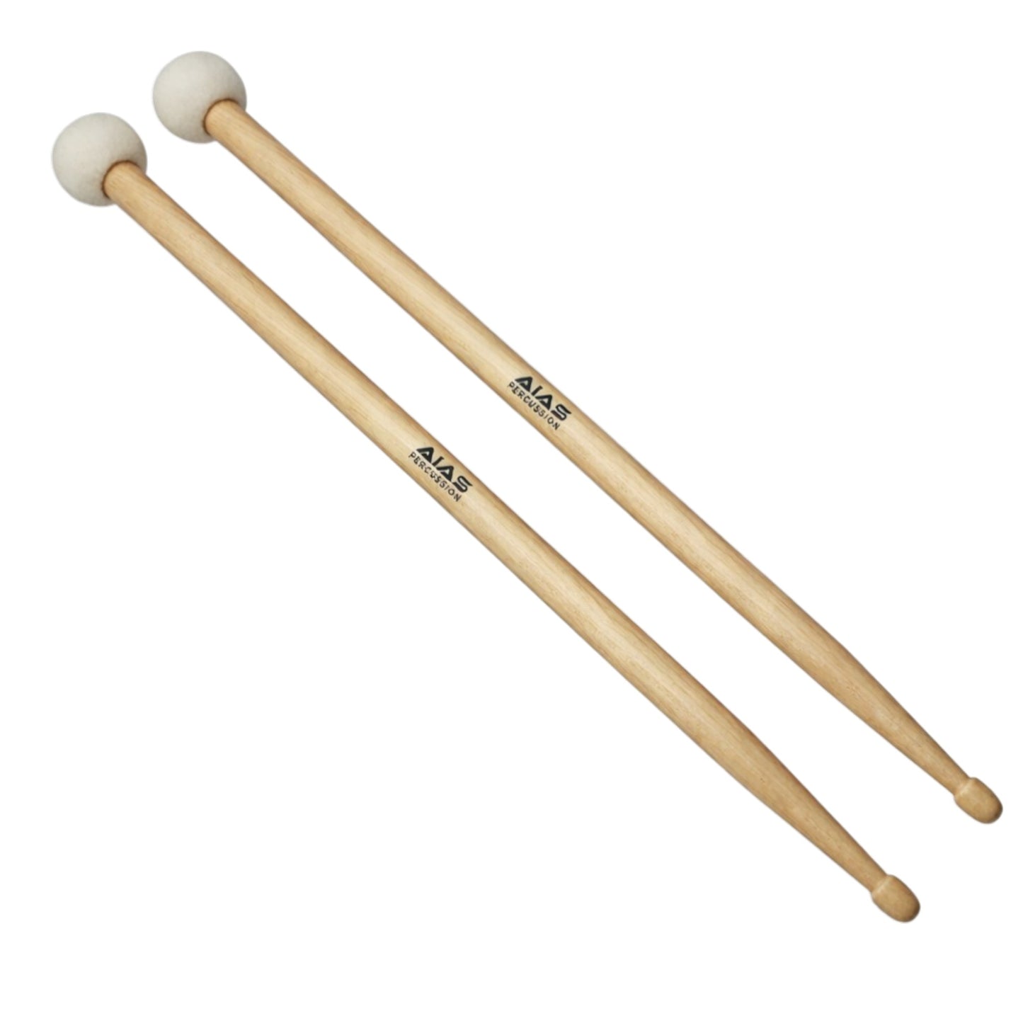 AIAS Timpani Mallet Drumsticks - Maple Shaft, 16 1/2" Length