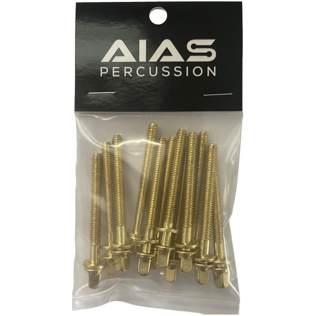 AIAS Brass Plated Tension Rods for Drums