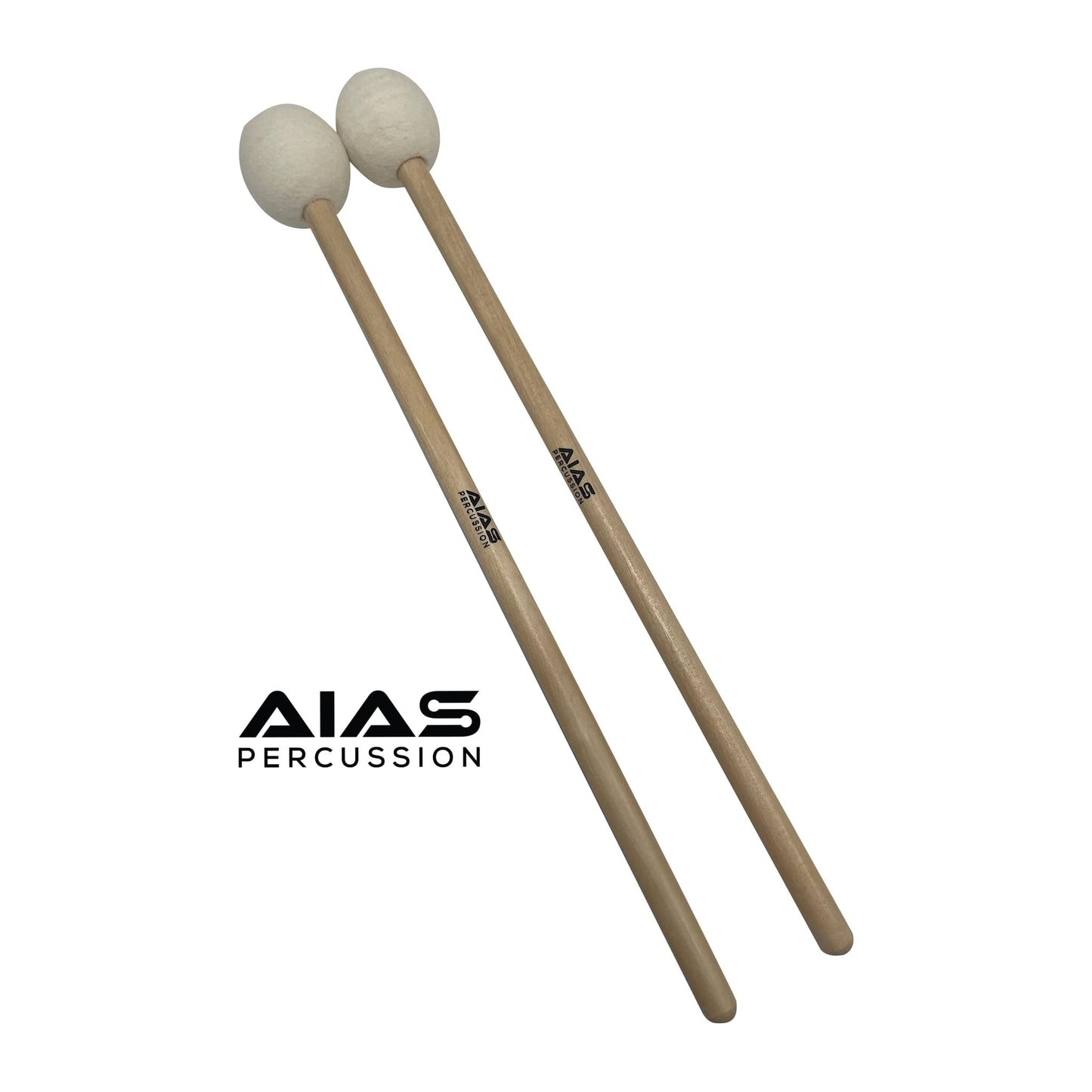 AIAS Firm Timpani Mallets - Maple Shaft Drumsticks, 15" Length