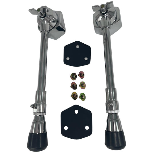 AIAS Adjustable Bass Drum Legs - Includes Mounting Screws and Rubber Gaskets