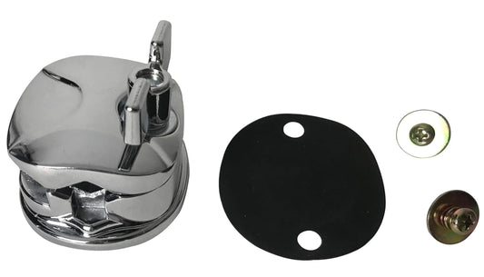 AIAS Percussion Tom Mounting Bracket – Chrome Drum Hardware for Rods and Floor Tom Legs, Wall-Mountable, Heavy-Duty Drum Kit Accessory