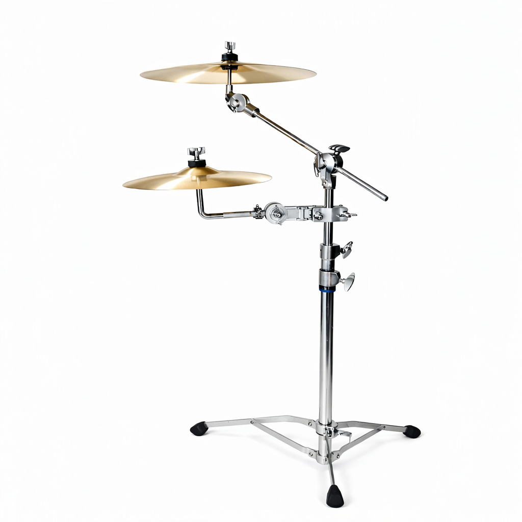 AIAS Splash Cymbal Mount Clamp for Drums – Adjustable Bell Cymbal Holder | Rotating Arm Fits 5/8″–1¼″ Hardware | Drum Rack Mount Percussion Accessory