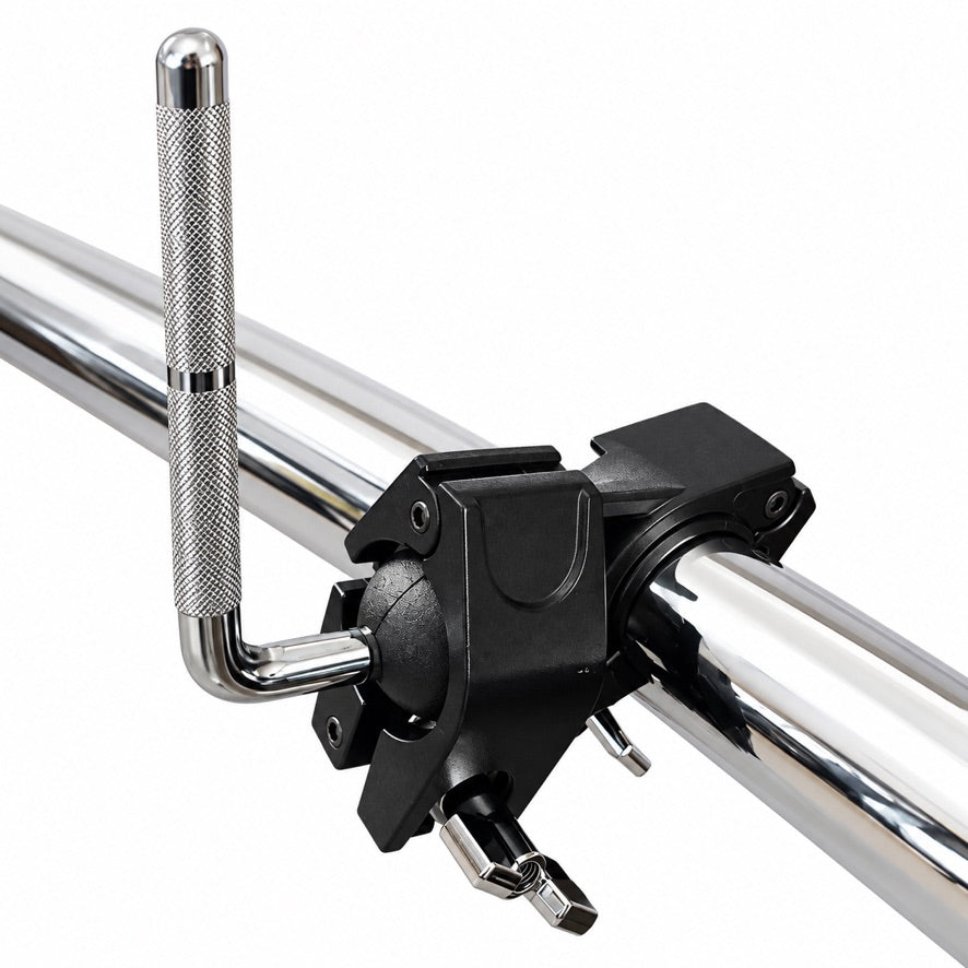 AIAS Drum Rack Clamp – 1.5-Inch Mount, 10.5mm Rotating L-Rod