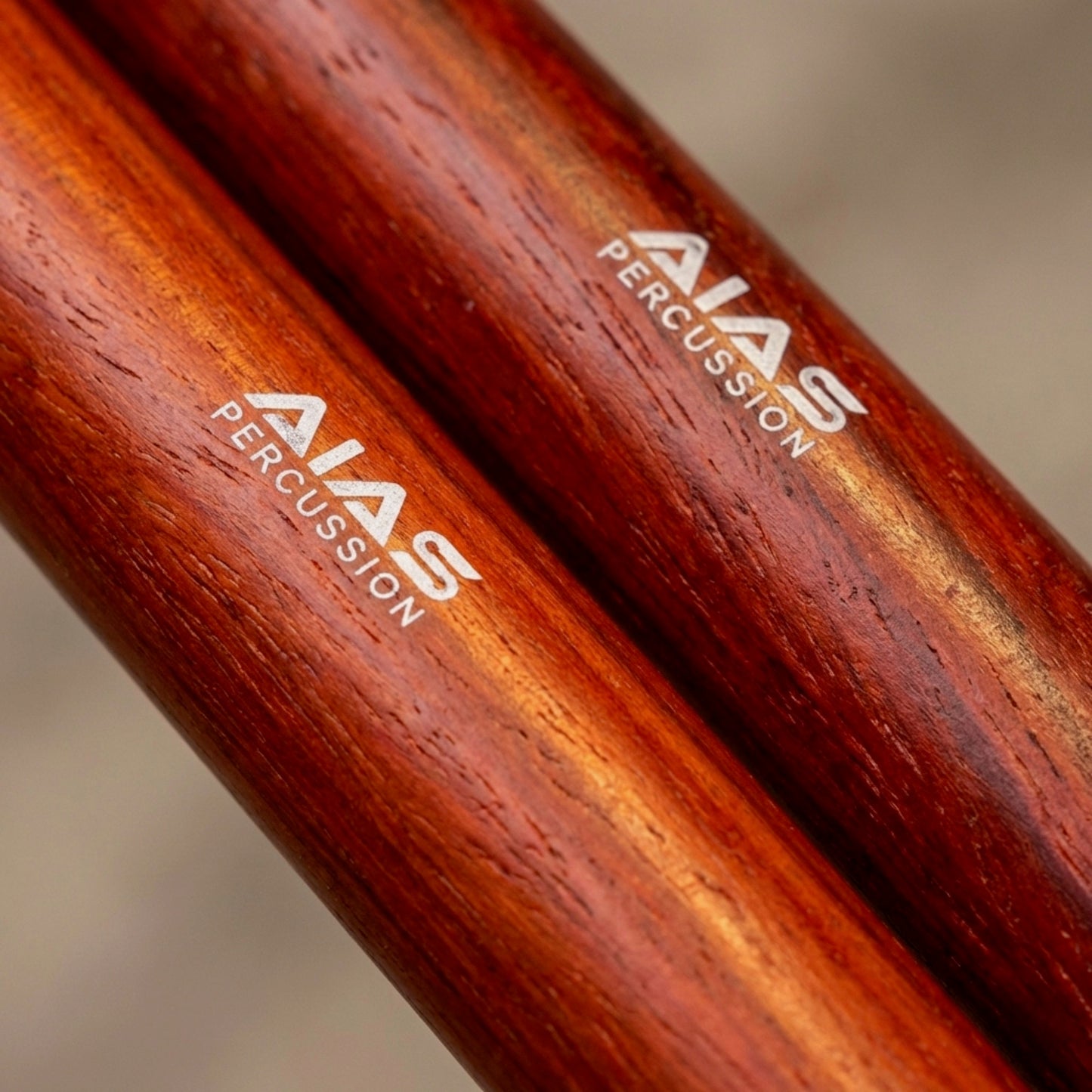AIAS African Padauk Hardwood Claves – Professional Latin Percussion Rhythm Sticks, Bright Cutting Tone for Studio & Live Performance