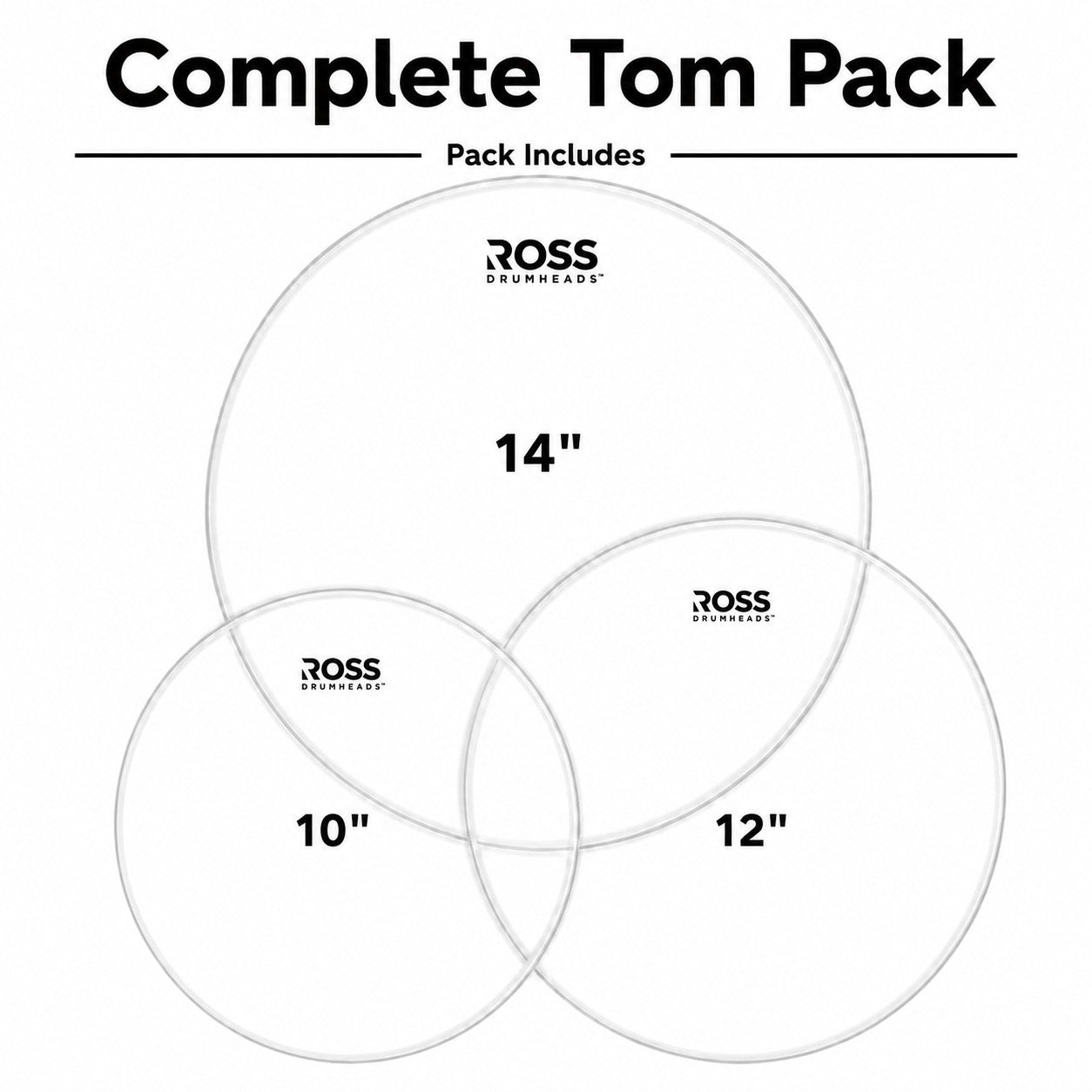ROSS H1 Clear Hydraulic Drum Heads