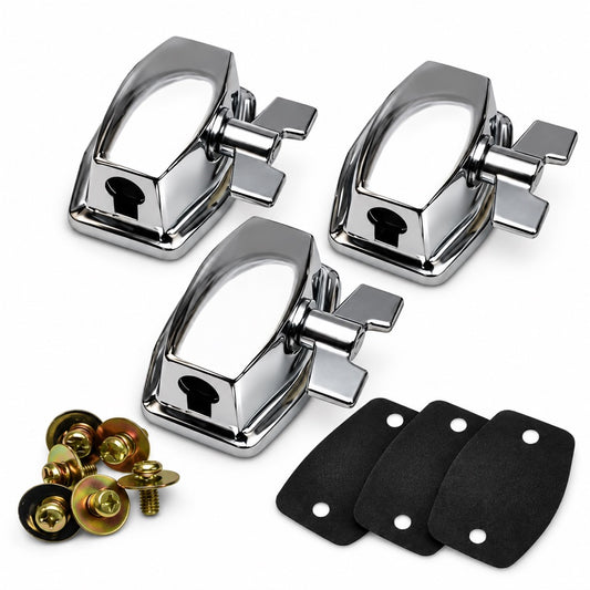 ROSS Percussion Tom/Floor Tom Leg Mount Bracket (3 Pack, Chrome)