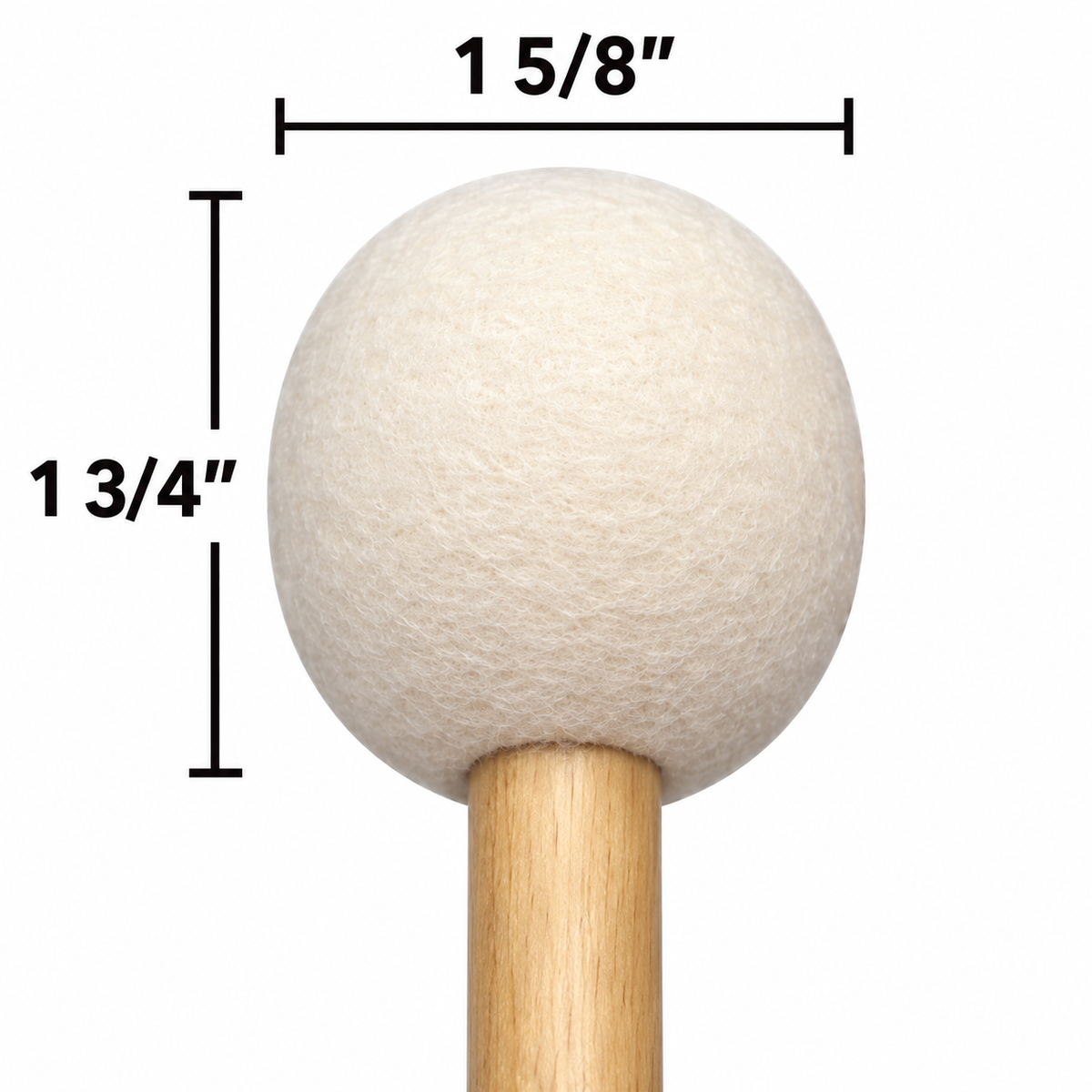 AIAS Firm Timpani Mallets - Maple Shaft Drumsticks, 15" Length