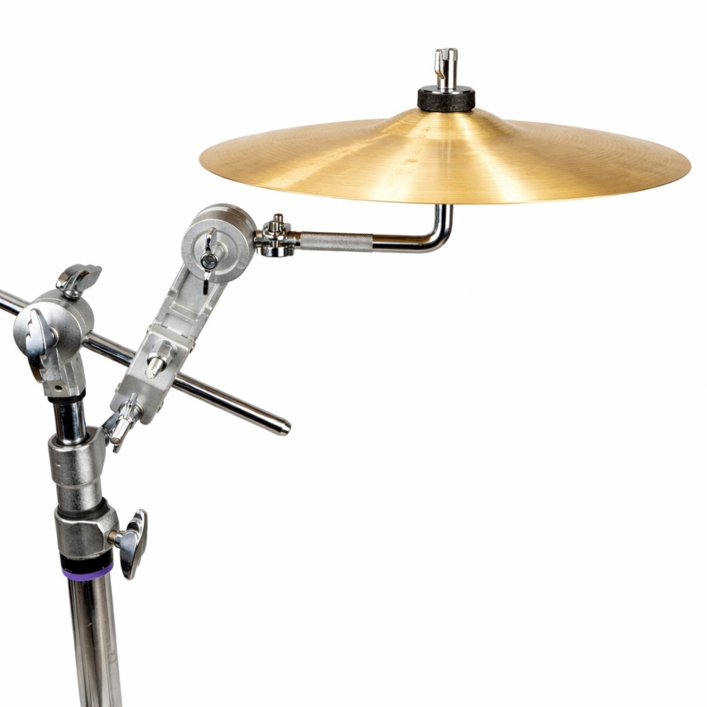 AIAS Splash Cymbal Mount Clamp for Drums – Adjustable Bell Cymbal Holder | Rotating Arm Fits 5/8″–1¼″ Hardware | Drum Rack Mount Percussion Accessory