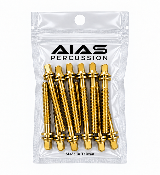AIAS Brass Plated Tension Rods for Drums