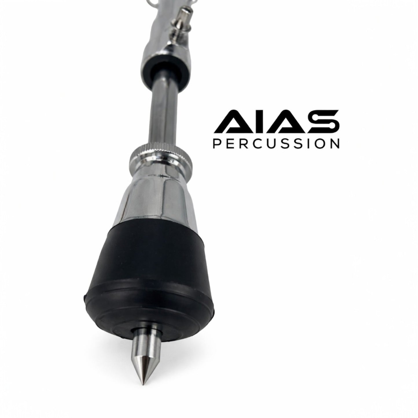AIAS Adjustable Bass Drum Legs – Chrome-Plated Alloy Steel Kick Drum Spurs with Rubber Feet, Height Adjustable, Stable Support for Bass Drum Shells