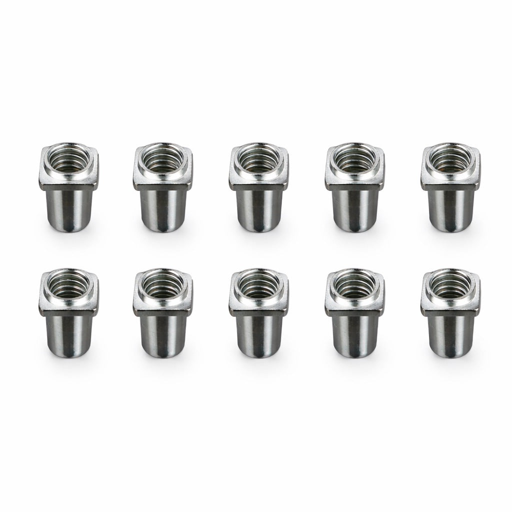AIAS Square Drum Lug Swivel Nuts 10 Pack Replacement Hardware 7/32 Inch Thread Chrome Alloy
