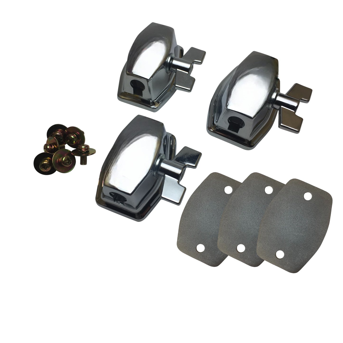 ROSS Percussion Tom/Floor Tom Leg Mount Bracket (3 Pack, Chrome)