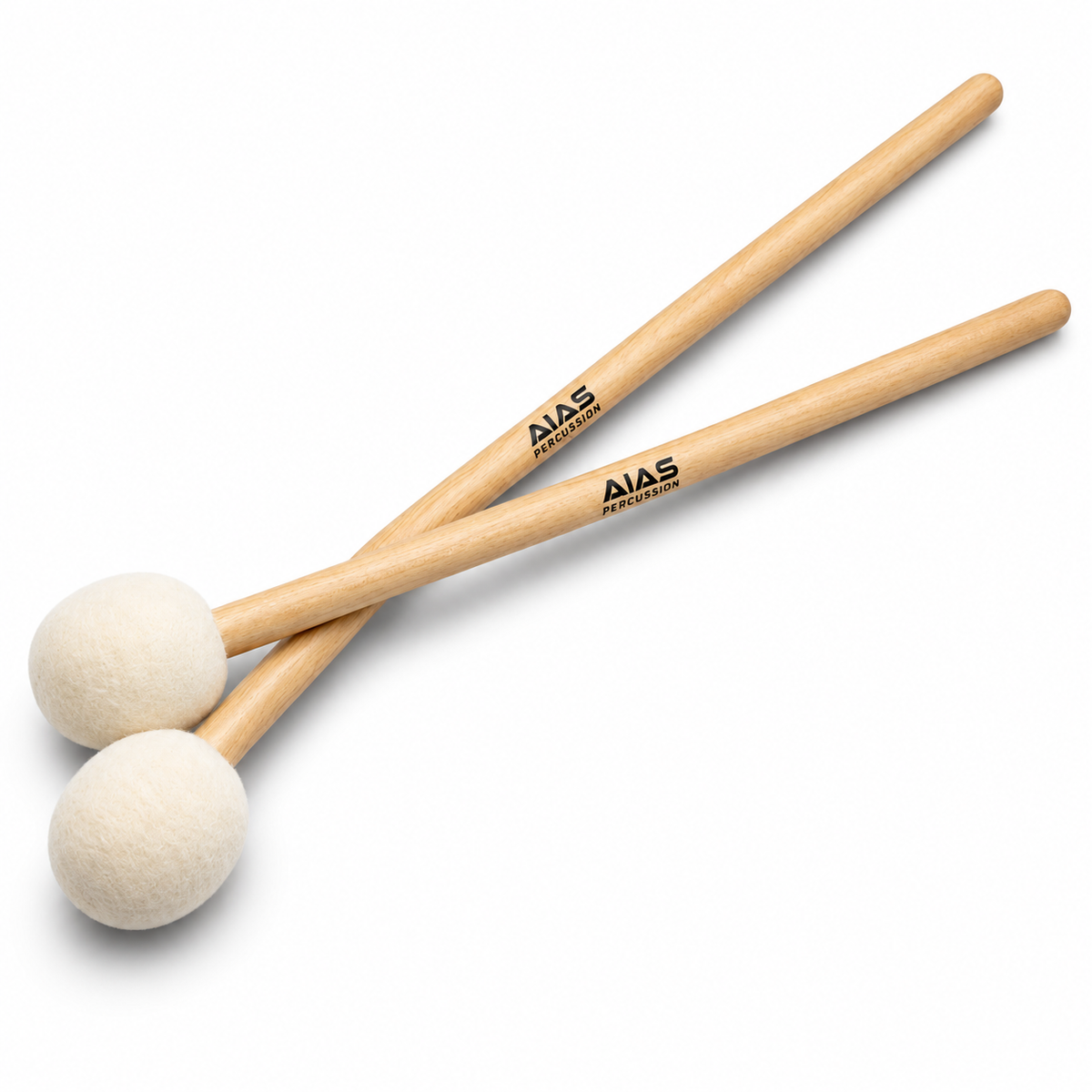 AIAS Firm Timpani Mallets - Maple Shaft Drumsticks, 15" Length