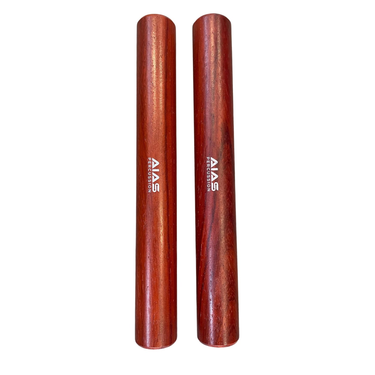 AIAS African Padauk Hardwood Claves – Professional Latin Percussion Rhythm Sticks, Bright Cutting Tone for Studio & Live Performance