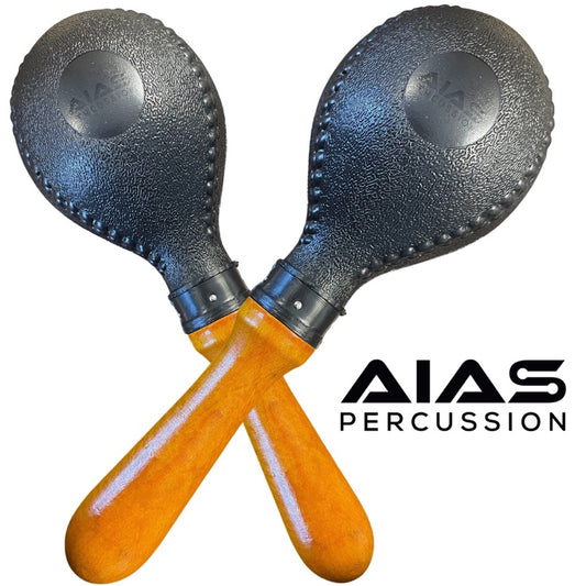 AIAS Wood Handle Maracas, Balanced Percussion Shakers for Latin Music, Bands, Musicians & Music Education