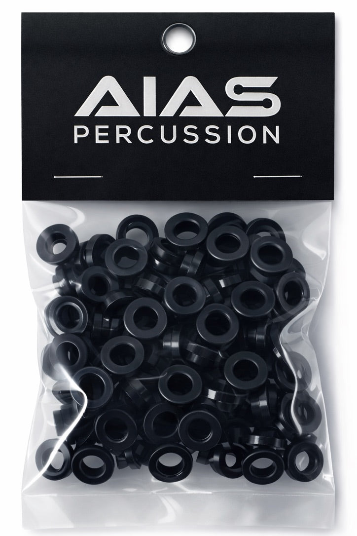 AIAS Sleeved Nylon Tension Rod Washers – Drum Hardware Washers for 7/32" & 6mm Rods, 100 Pack