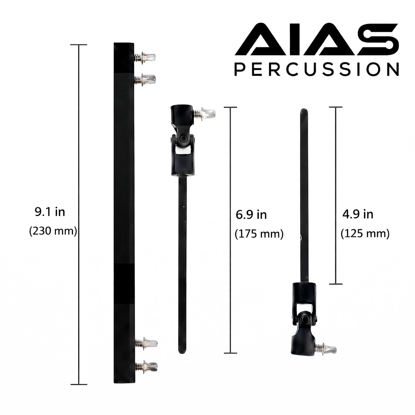 AIAS Percussion Universal Double Bass Drum Pedal Drive Shaft – Heavy Duty Replacement with Dual U-Joints
