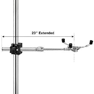 AIAS Rack Mounted Snare Basket Holder - Legless Snare Support, For Drum Rack Systems, Extends up to 23"