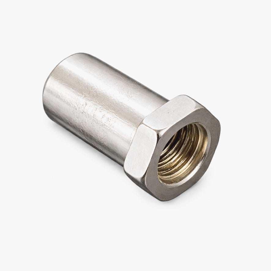 AIAS Hexagonal Drum Lug Swivel Nuts 10 Pack Replacement Hardware 7/32 Inch Thread Chrome Alloy